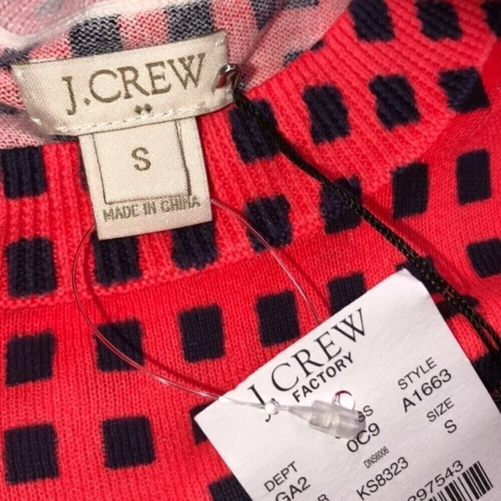 J Crew factory size small 3/4 sleeve top; new